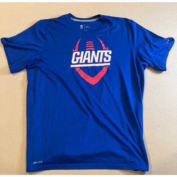 Nike New York Giants Blue Dri-FIT T-Shirt – NFL Fan Apparel- Size 2Xl - Picture 1 of 3